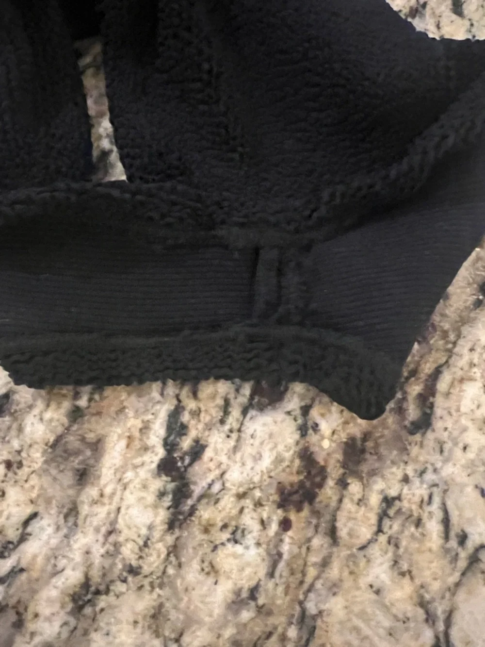 Hunza G Black Celine Swimsuit One Piece One Size Crinkle Loop Swimwear Noir NWOT - Picture 6 of 9